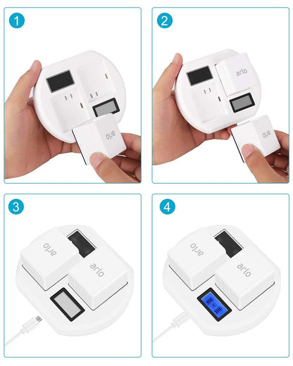 Battery Charger Compatible for Arlo Batteries