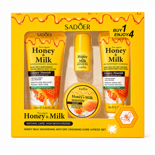 SADOER Honey &amp; Milk Nourishing Care 4-Piece Gift Set