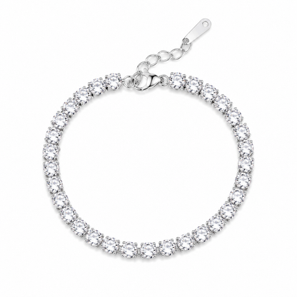 Silver Crystal Tennis Bracelet