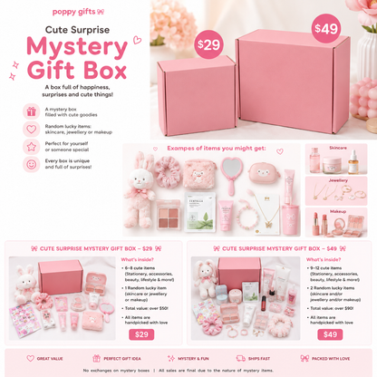 🎀 Poppy Gifts Cute Surprise Mystery Gift Box