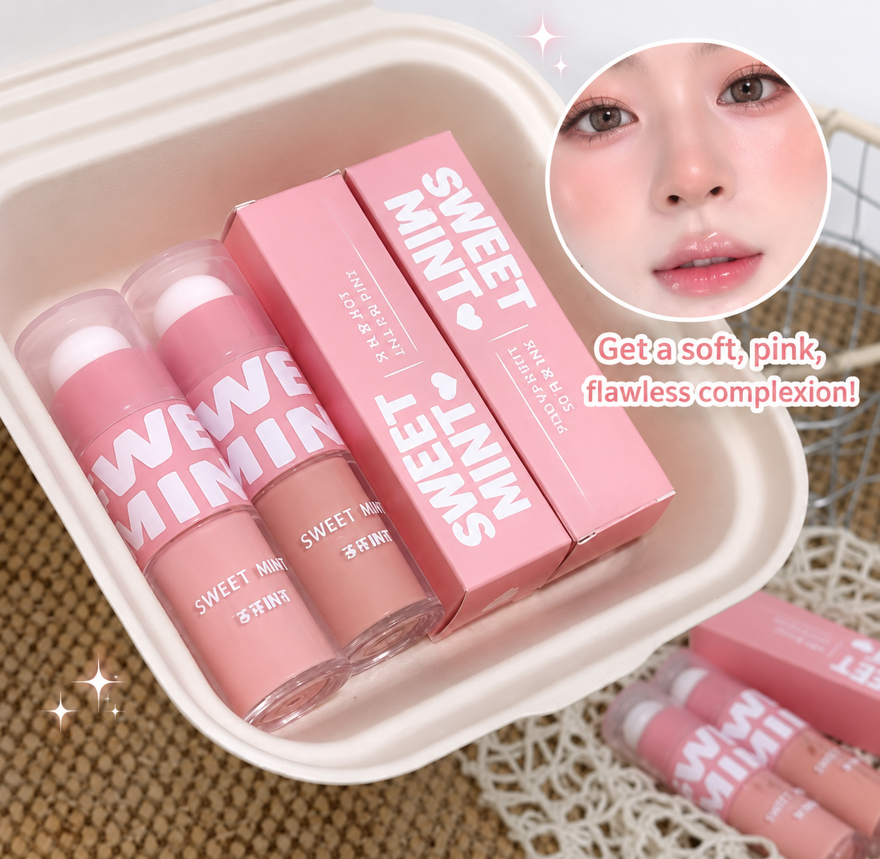 Sweet Mint Soft and Pink Blush Tint