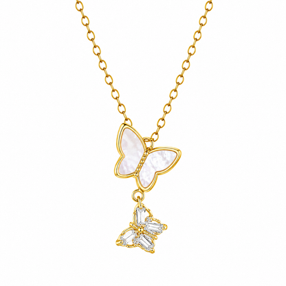 Flutter Charm Gold Butterfly Necklace