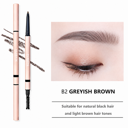FLORTTE Rotating Double-Ended Eyebrow Pencil with Brush