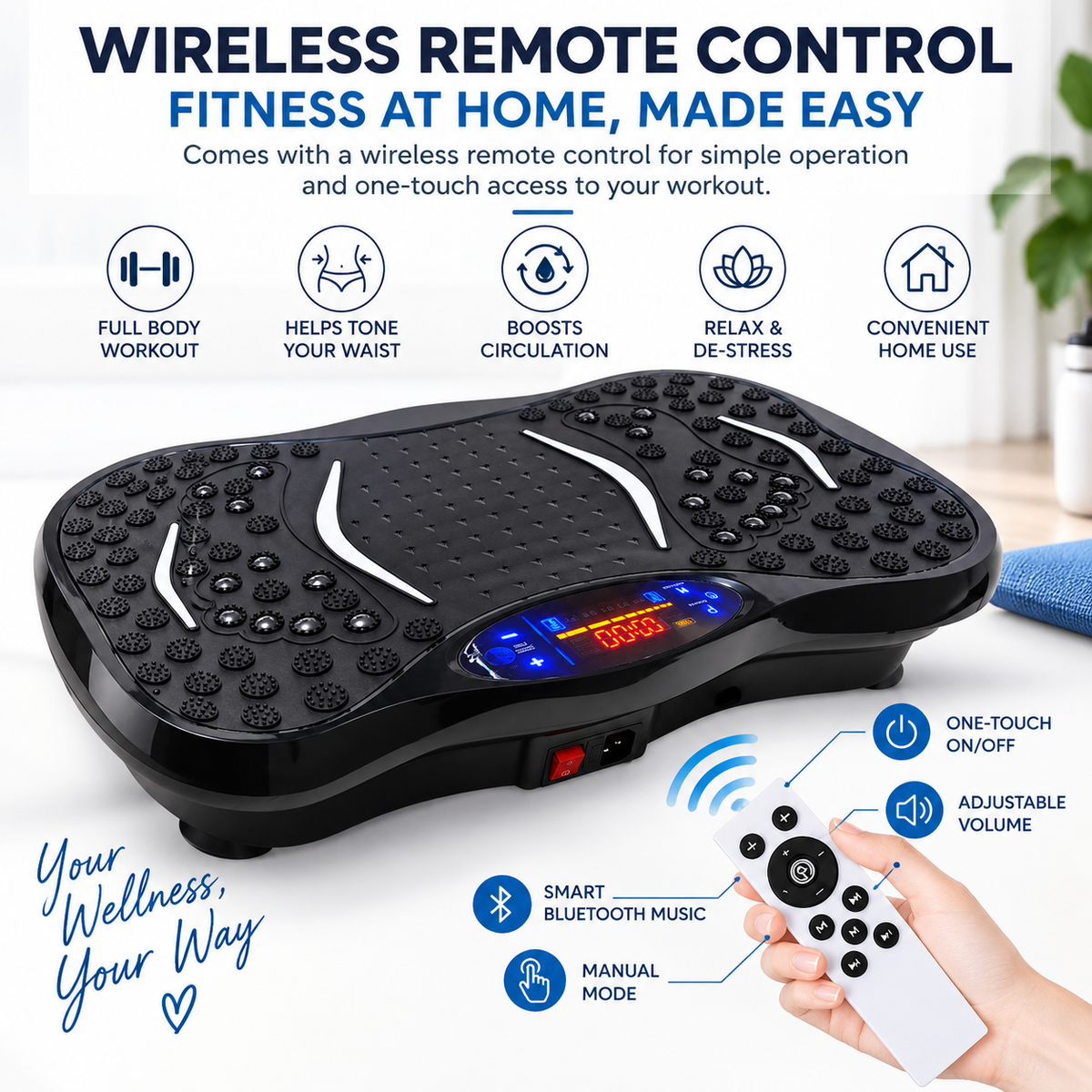 Vibration Plate Fitness Exercise and Massage Machine