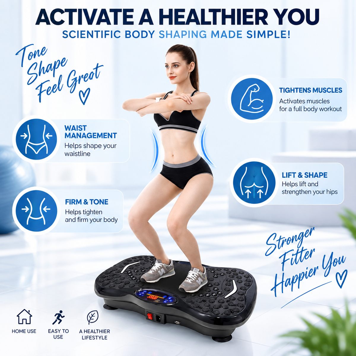 Vibration Plate Fitness Exercise and Massage Machine