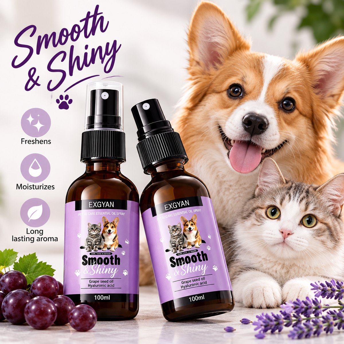 Smooth and Shiny Pet Fur Care Spray – 100ml