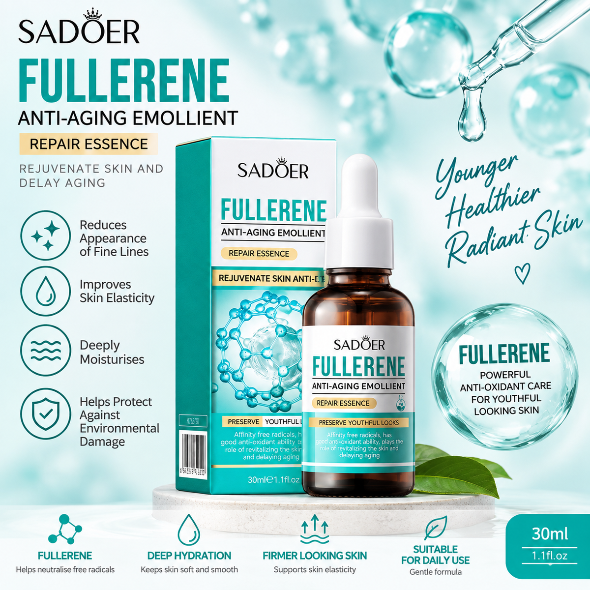 SADOER Fullerene Anti-Aging Repair Essence – 30ml