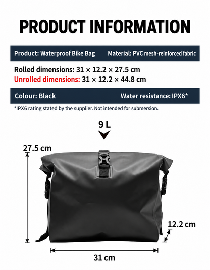 ECOTREK 9L Waterproof Roll-Top Bike Bag – XY14153