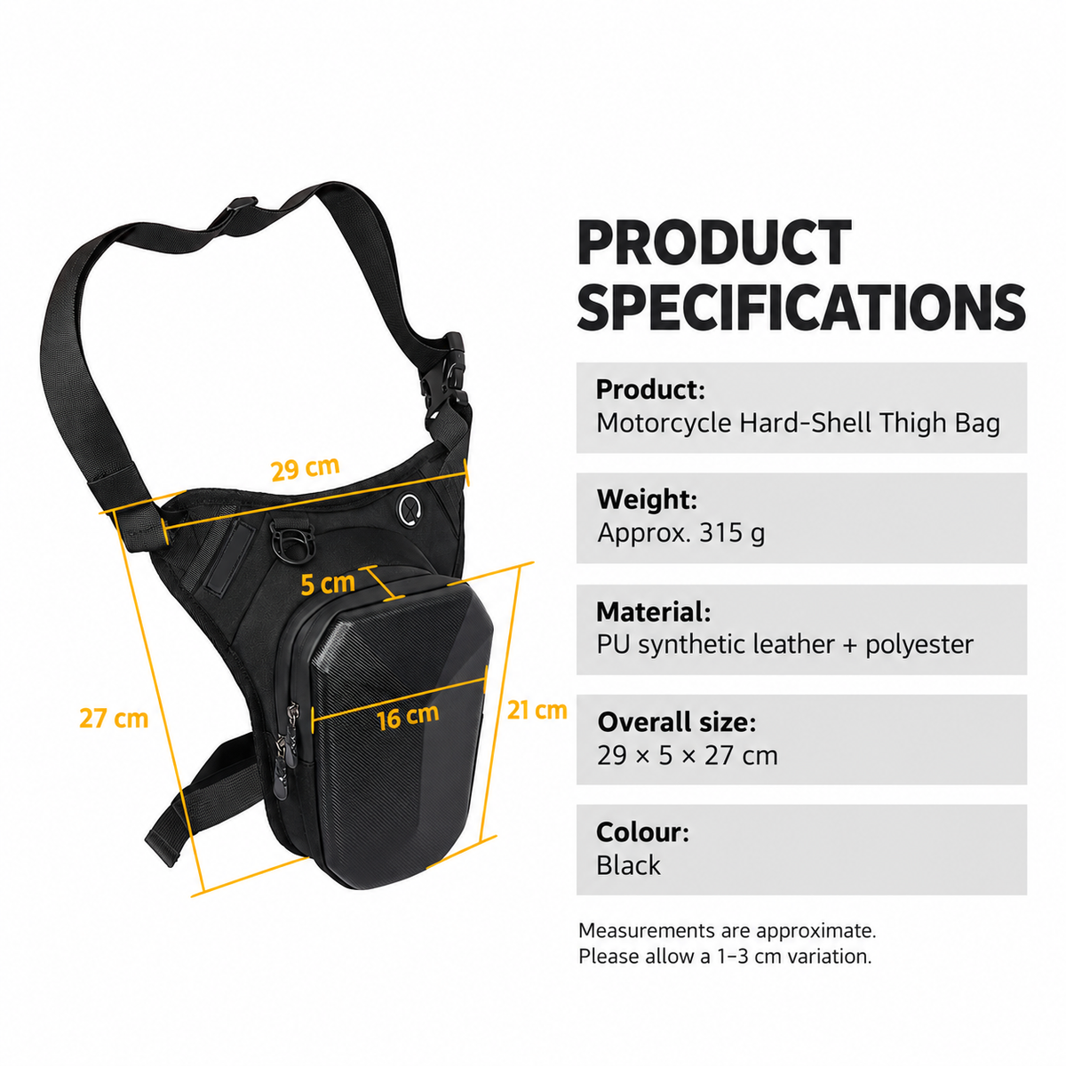 Motorcycle Hard-Shell Thigh Bag – BQF131510