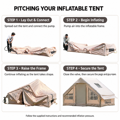 Inflatable Cabin Waterproof Camping Tent – 6.3 m² QLY91519