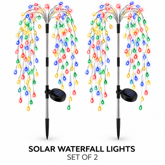 Multicolour Solar Fireworks Lights – Set of 2
