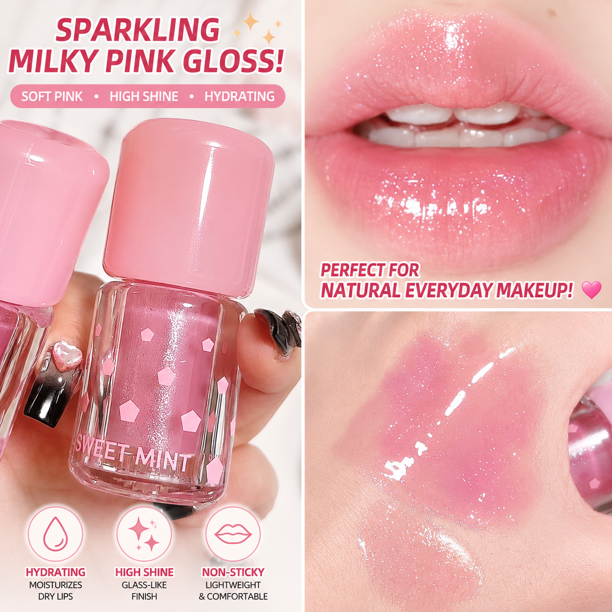 Sweet Mint Water Light Pink Lip Balm