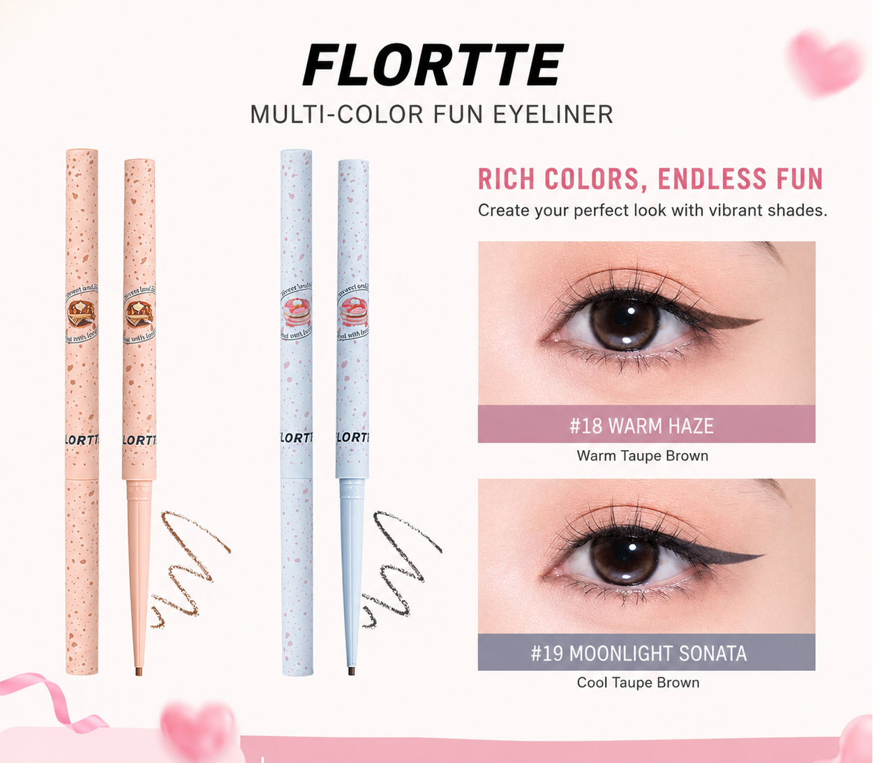 Flortte Ultra-Slim Gel Eyeliner Pencil