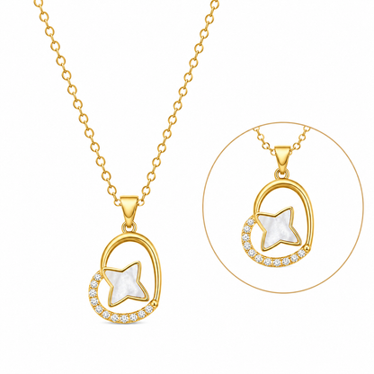 Celestia Star Gold Crystal Necklace