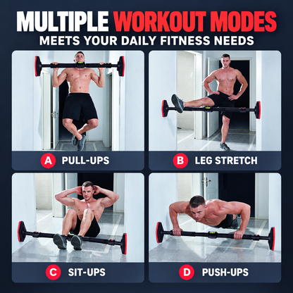 Adjustable Doorway Pull Up Bar – Heavy Duty Home Workout Bar 96–135cm