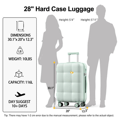 Large Suitcase – Lightweight Hard Case Check In Luggage - Mint Green | CloudLite | 76cm