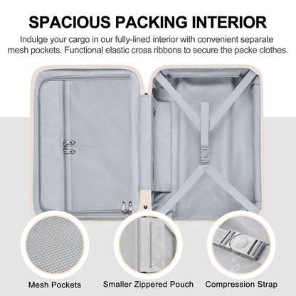 White Large Suitcase – Lightweight Hardside Check In Luggage | CloudLite | 76cm