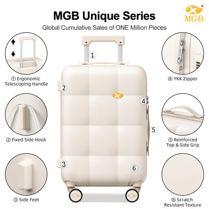 White Large Suitcase – Lightweight Hardside Check In Luggage | CloudLite | 76cm