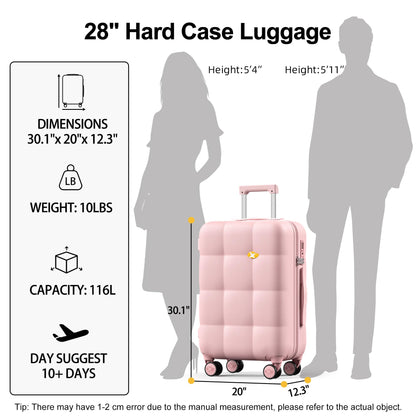 Pink Large Suitcase – Lightweight Hard Shell Check In Luggage | CloudLite | 76cm