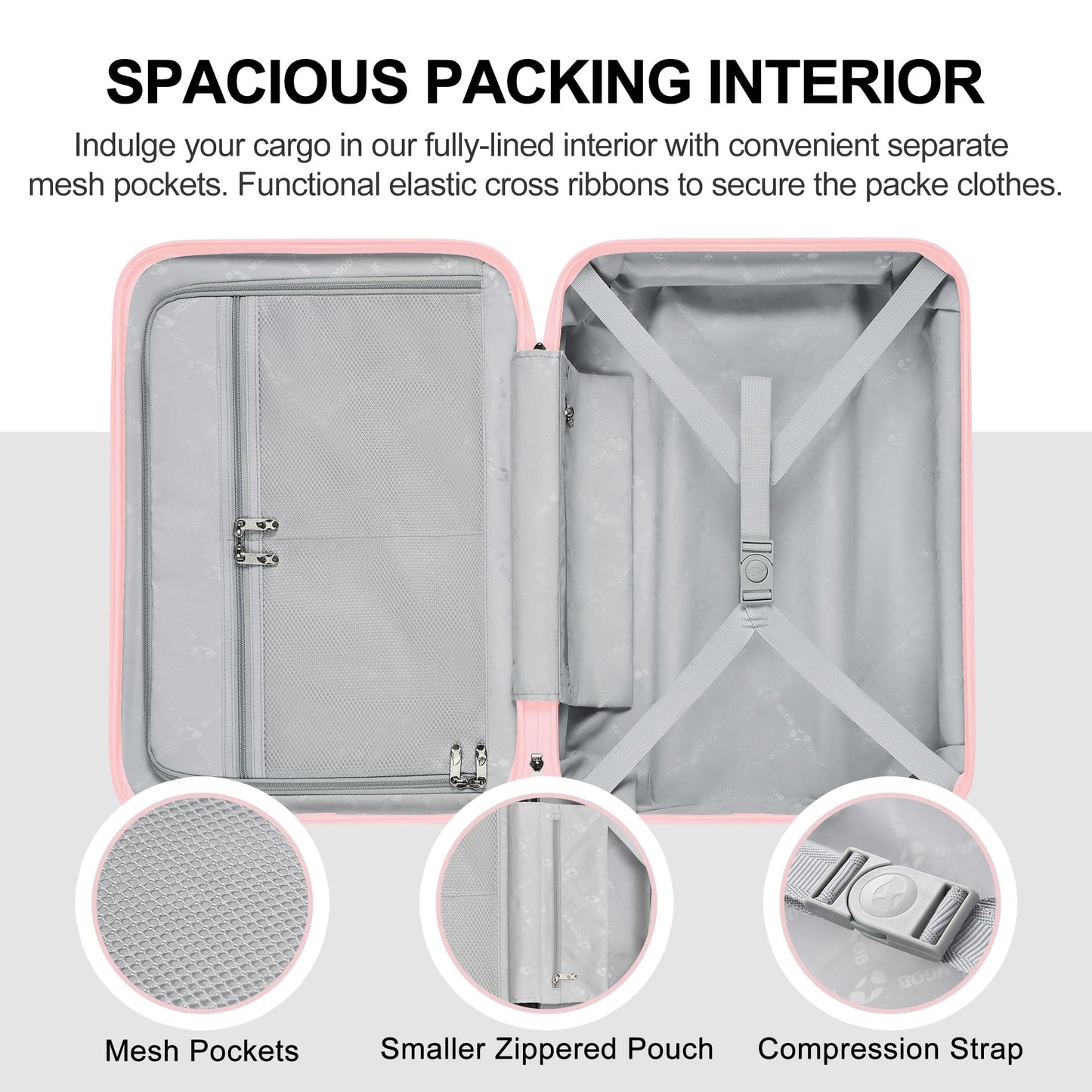 Pink Large Suitcase – Lightweight Hard Shell Check In Luggage | CloudLite | 76cm