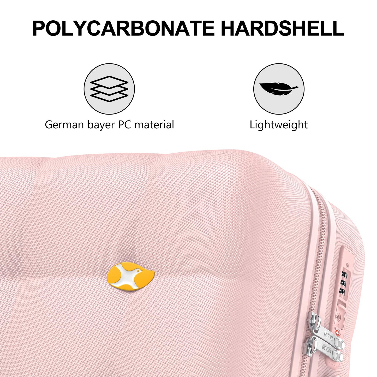 Pink Medium Suitcase – Lightweight Hard Shell Check In Travel Luggage | CloudLite | 66cm