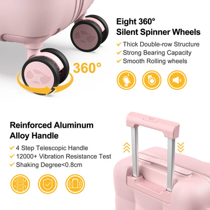 Pink Medium Suitcase – Lightweight Hard Shell Check In Travel Luggage | CloudLite | 66cm