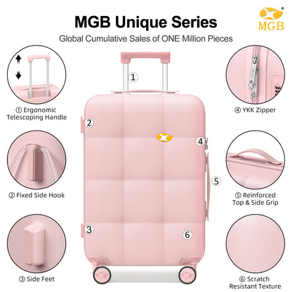 Pink Medium Suitcase – Lightweight Hard Shell Check In Travel Luggage | CloudLite | 66cm