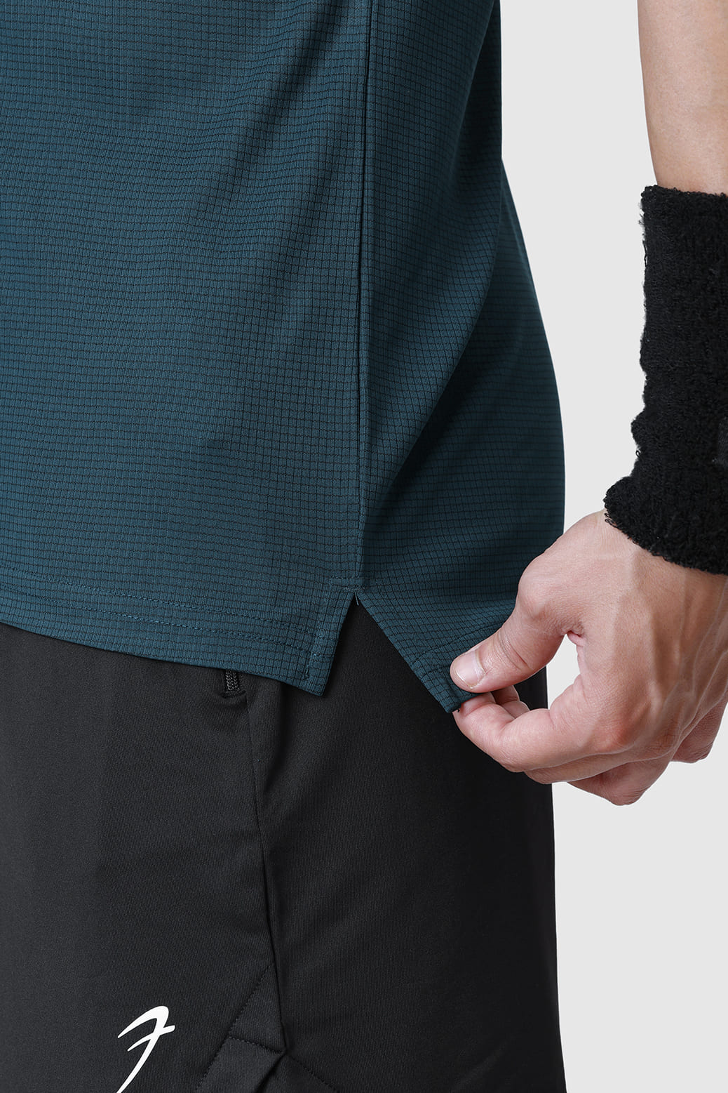 Checks Running T-shirt Bottle Green