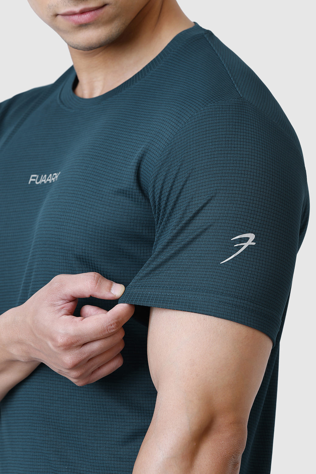 Checks Running T-shirt Bottle Green