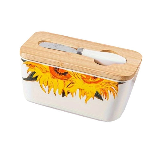 Ceramic Butter Dish Fridge Butter Holder with Lid and Spatula