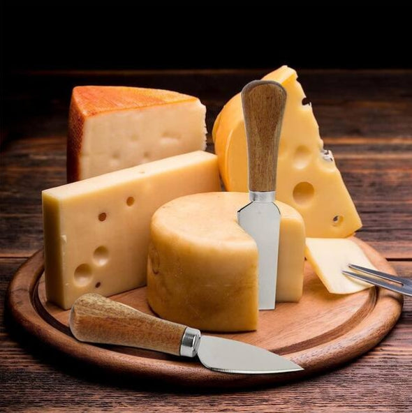 Mini Steel Stainless Cheese Knives Set with Wooden Handle