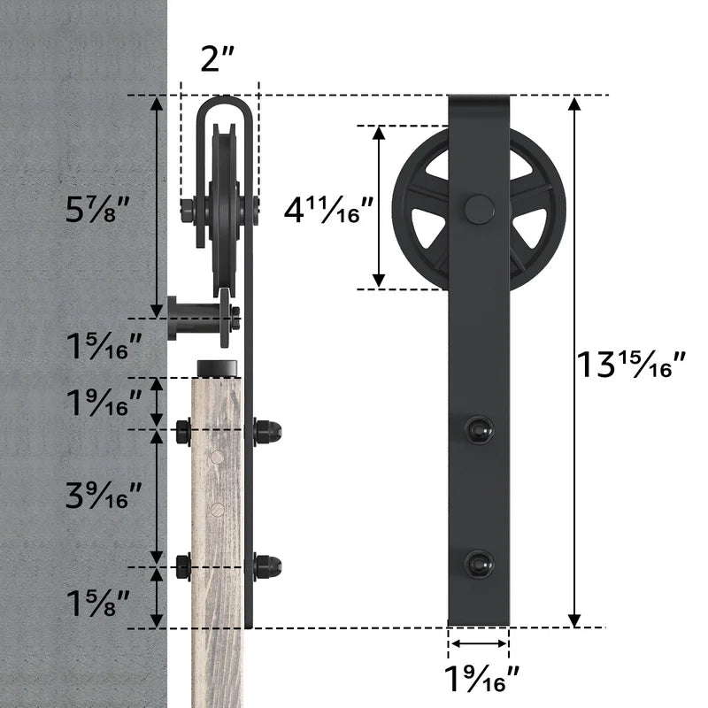 2.5m Sliding Barn Door Hardware Kit
