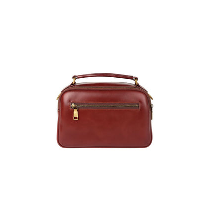 Clavia Chestnut Brown Leather Crossbody & Shoulder Bag