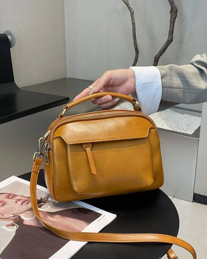 Clavia Sunset Yellow Leather Crossbody & Shoulder Bag