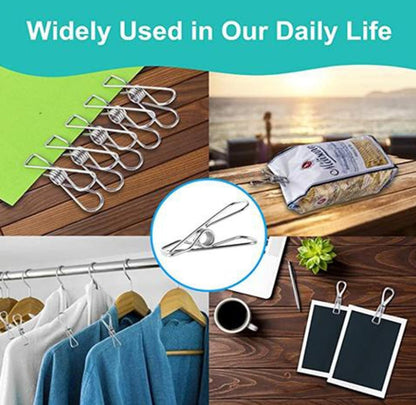 60pcs Stainless Steel Clothes Clips