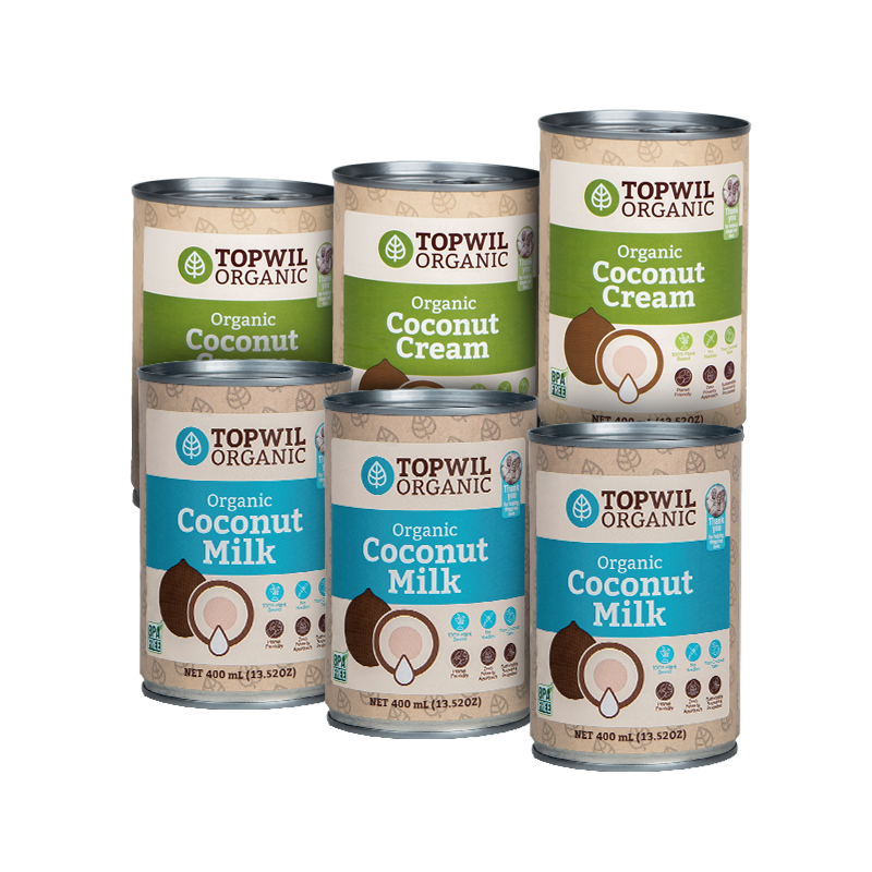 Organic Coconut Milk & Cream 400ml (6 Cans)