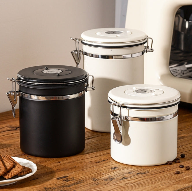 Stainless Steel Coffee Storage Container with Airtight Lids