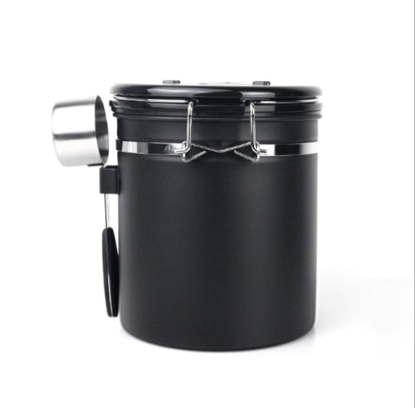 Airtight Coffee Containers for Grounds and Beans w/ Date Tracker with 1/8 Spoon
