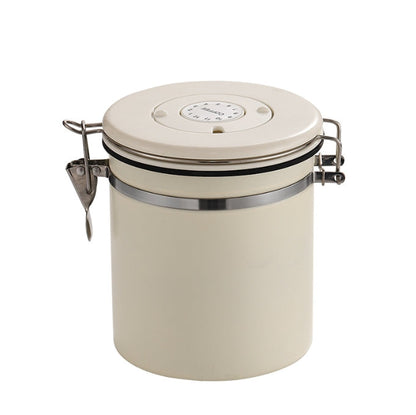 Airtight Coffee Containers for Grounds and Beans w/ Date Tracker with 1/8 Spoon