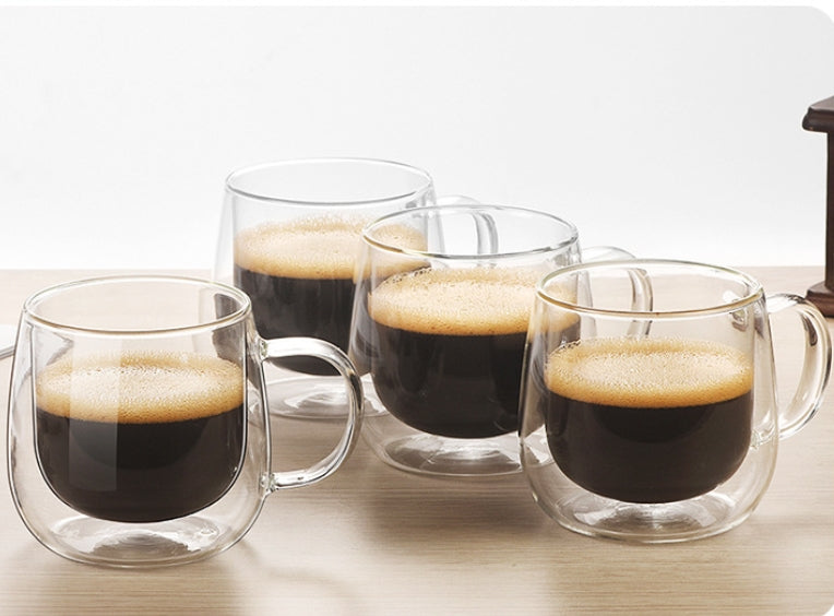 Double Walled Glass Coffee Mugs