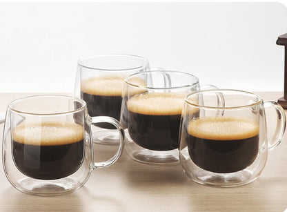 Double Walled Glass Coffee Mugs