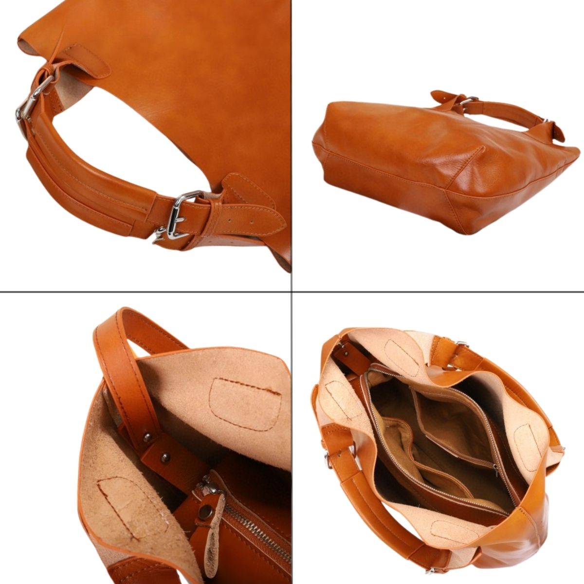Comfy Chic Sunset Yellow Large Leather Tote Bag