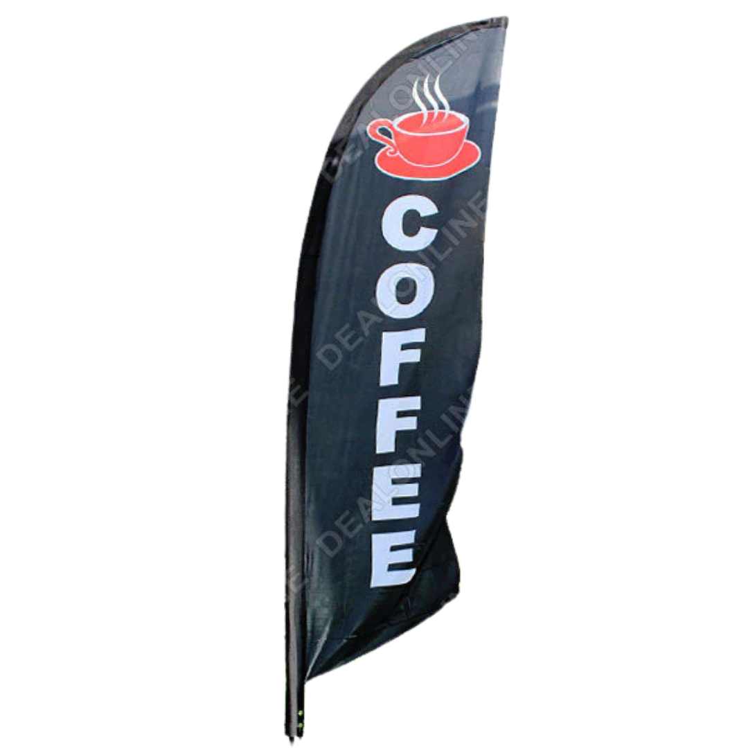 ‘COFFEE’ 4m Sign Commercial Feather Banner Flag