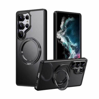 Compatible with Samsung S26 Plus 2026 360° Rotating Ring Stand Magnetic Phone Case