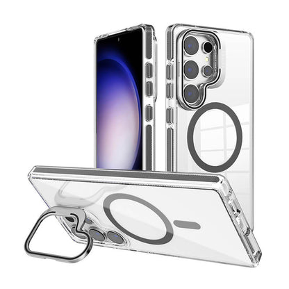 Compatible with Samsung S26 Plus 2026 Rita Series Invisible Kickstand Crystal Clear Magsafe Case