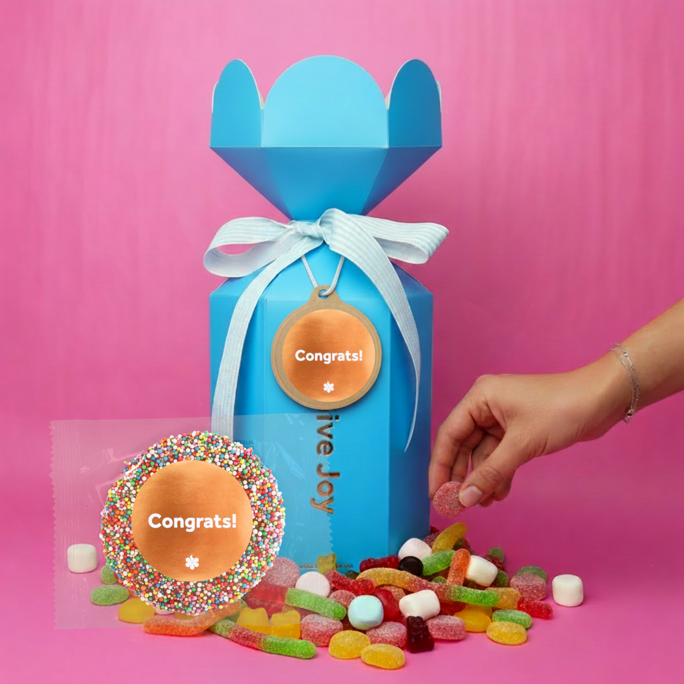 Congratulations Plush Fox Treat Gift Box