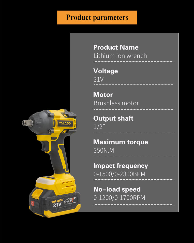Cordless Electric Impact Wrench With Battery