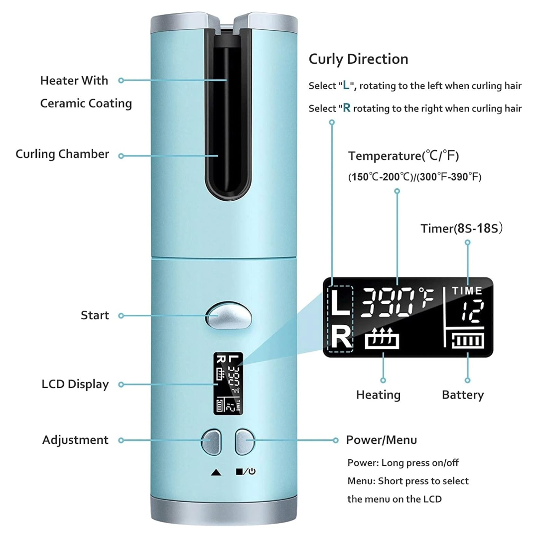 Hair Curler Cordless Automatic