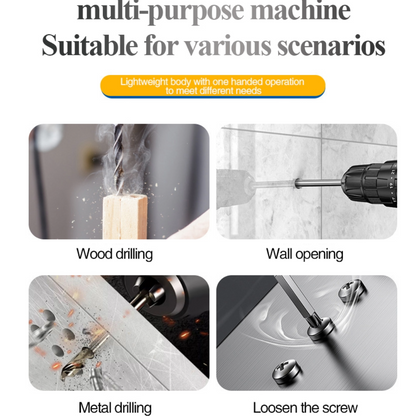 Cordless Impact Electric Drill Driver with Battery