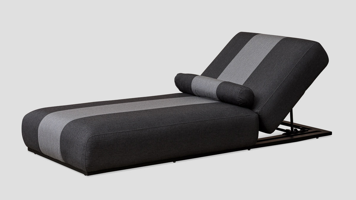 COROMANDEL STRIPED LOUNGER - SOOTY